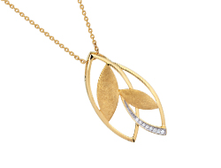 Double Leaf Diamond Pendant