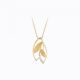 Double Leaf Diamond Pendant